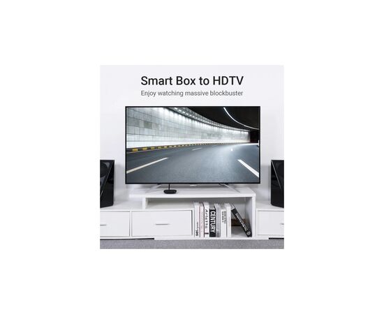 Кабель мультимедийный HDMI M to HDMI M 2.0m V2.0 4K60Hz 90° corner PVC black Vention (AAQBH), изображение 9
