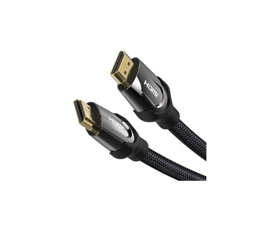 Кабель мультимедійний HDMI M to HDMI M 3.0m V2.0 4K60Hz braided zinc alloy black Vention (VAA-B05-B300), зображення 2