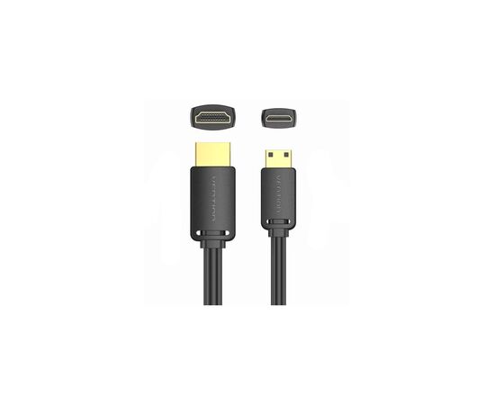 Кабель мультимедійний HDMI M to HDMI mini M 2.0m V2.0 4K60Hz 18Gbps HDR Dolby Vention (AGHBH), зображення 2