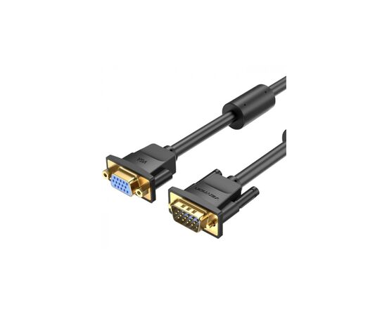 Кабель мультимедийный VGA M to VGA F 5.0m black Vention (DAGBJ)
