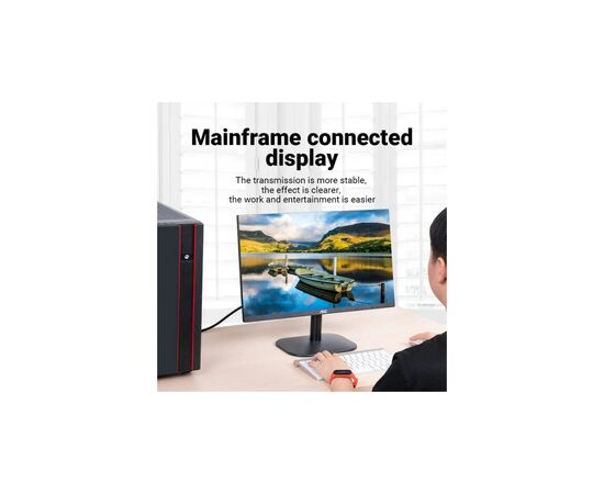 Кабель мультимедийный VGA M to VGA M 25.0m ferrite black Vention (DAEBS), изображение 12