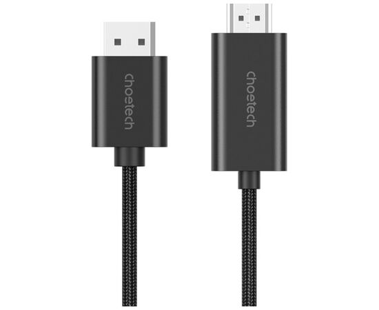 Кабель мультимедийный DisplayPort M to HDMI M 2.0m 4K60Hz Choetech (XDH01-BK), изображение 2