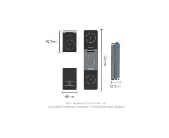 Зарядное устройство Vention Magnetic Wireless Charger 15W 3-in-1 gray (FGFH0), изображение 3