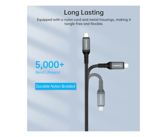 Дата кабель USB-C to USB-C 2.0m USB4 Gen 3 240W 8K Choetech (XCC-1042), изображение 8