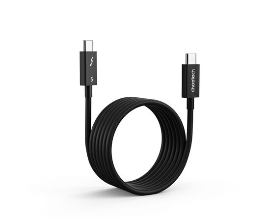 Дата кабель USB-C to USB-C 1.0m Thunderbolt 5 Intel certified Choetech (A3011), изображение 3