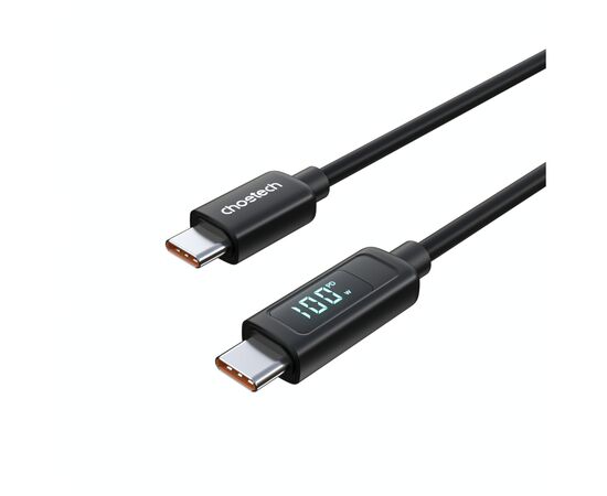 Дата кабель USB-C to USB-C 1.2m PD100W digital display silicone Choetech (XCC-1064)