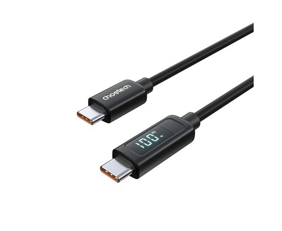 Дата кабель USB-C to USB-C 1.8m PD100W digital display silicone Choetech (XCC-1063)