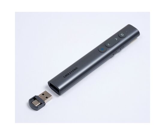 Презентер Vention PowerPoint Clicker with Red Laser Pointer Gray (KQIH0), зображення 6