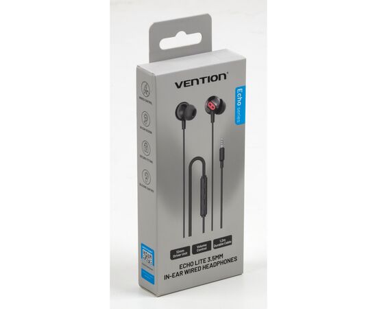 Навушники Vention Echo Lite 3.5mm In-Ear Wired Black (GBABAV), зображення 10