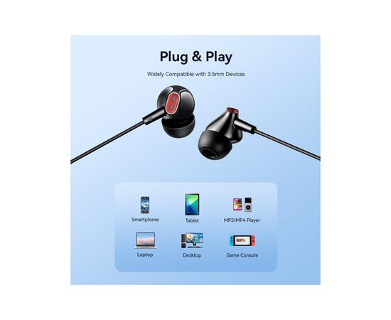 Навушники Vention Echo Lite 3.5mm In-Ear Wired Black (GBABAV), зображення 9
