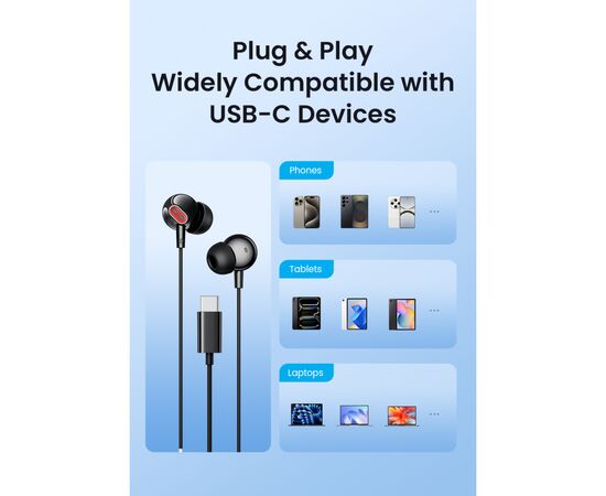 Навушники Vention Echo Lite USB-C In-Ear Wired Black (GBBBAV), зображення 11
