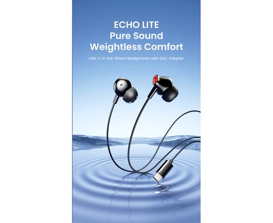 Навушники Vention Echo Lite USB-C In-Ear Wired Black (GBBBAV), зображення 3