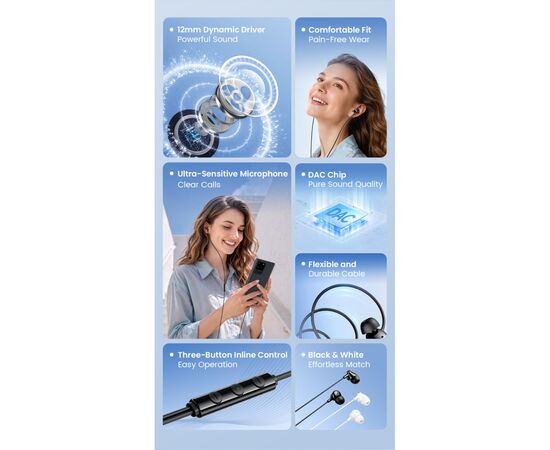 Навушники Vention Echo Lite USB-C In-Ear Wired Black (GBBBAV), зображення 4