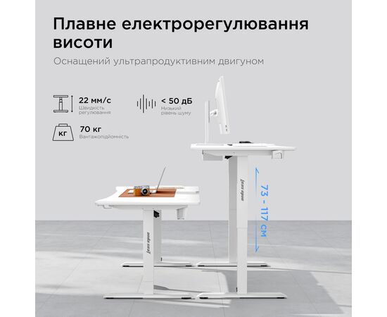 Комп'ютерний стіл Anda Seat Xtreme Pro White (AD-D-DD1-1400-08-W), зображення 10