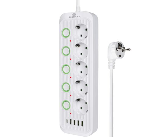 Сетевой фильтр питания XoKo XK-SP-5-2-1-WH, изображение 2