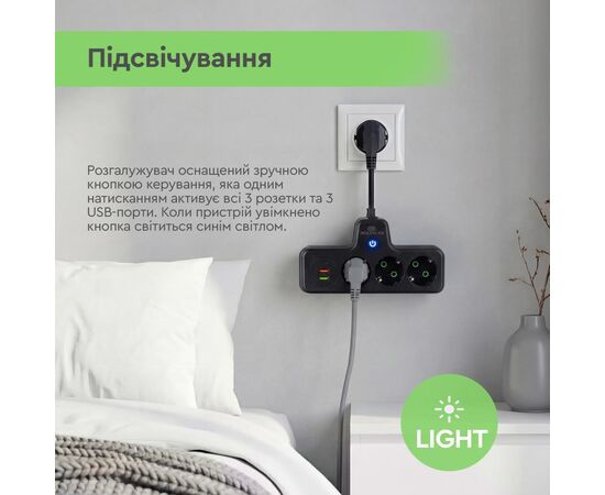 Сетевой фильтр питания XoKo XK-SPW-3-2-1-BK, изображение 9