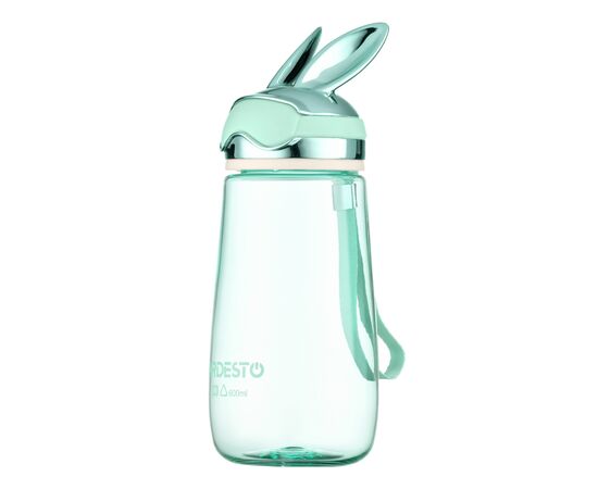 Пляшка для води Ardesto Bunny 600мл, пластик, зелений (AR2260BB), зображення 2