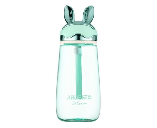 Пляшка для води Ardesto Bunny 600мл, пластик, зелений (AR2260BB)