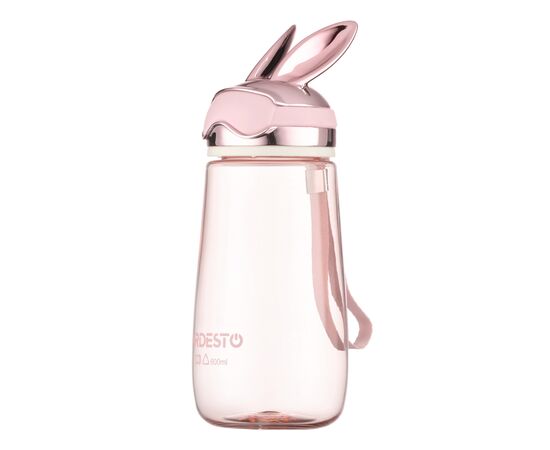 Бутылка для воды Ardesto Bunny 600мл, пластик, рожевий (AR2260BP), изображение 2