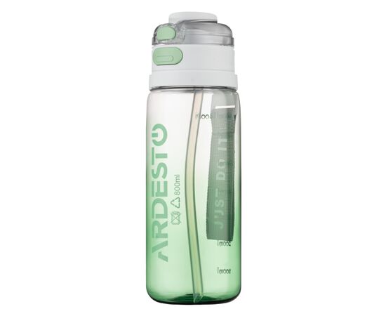 Бутылка для воды Ardesto Gym 800мл, пластик, зелений (AR2280GE), изображение 2