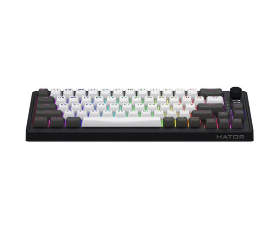 Клавиатура Hator Skyfall 65 Pro Aurum Vanila Silent RGB Wireless/Bluetooth/USB UA Grey/Black (HTK4160UA), изображение 2