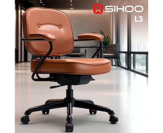 Офисное кресло Sihoo L3 PVC Brown (L3D-M101), изображение 9