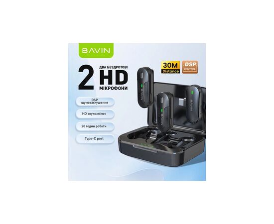Микрофон BAVIN MP-102 Type-C Black (MP-102 BK), изображение 2