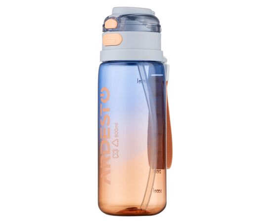 Бутылка для воды Ardesto Gym 800мл, пластик, блакитний (AR2280GB), изображение 2