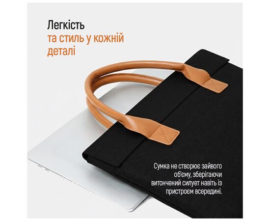 Сумка для ноутбука ColorWay Stylish 15.6" Black (CW-LBS156-BK), зображення 6
