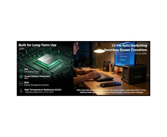 Зарядна станція Choetech BS0068 1200W 1024Wh (BS068), зображення 7