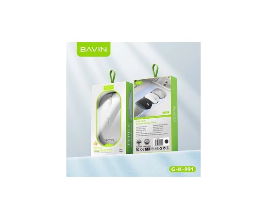 Мишка BAVIN G-K-991 RGB Wireless/Bluetooth Black (G-K-991-BK), зображення 10
