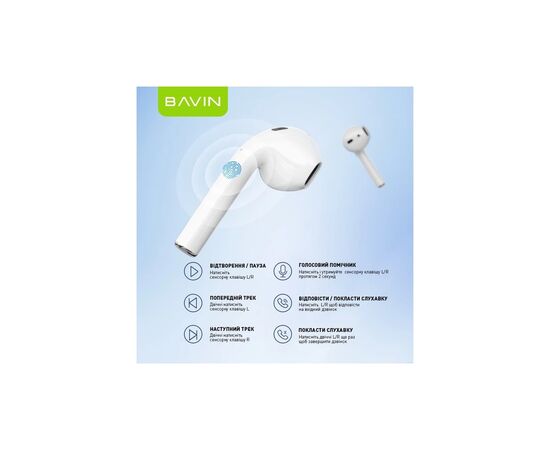 Навушники BAVIN BAVIN-81 Hi-Res LCD Tough White (HB-BA-81-WH), зображення 8