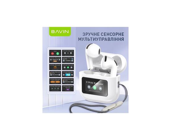 Навушники BAVIN BAVIN-82 Hi-Res LCD Tough White (HB-BA-82-WH), зображення 6