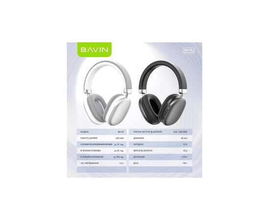 Навушники BAVIN BH-55 Hi-Res Black (HB-BH-55 BK), зображення 9