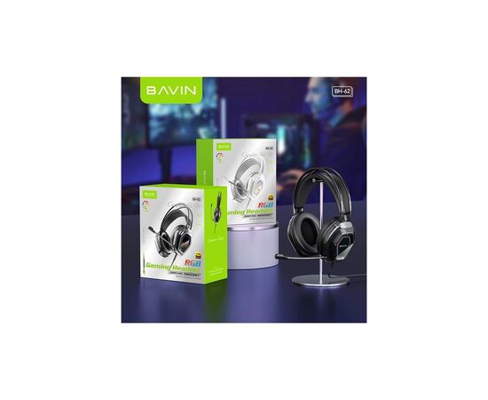 Навушники BAVIN BH-62 Gaming Hi-Res RGB LIGHT Black (HB-BH-62-BK), зображення 9