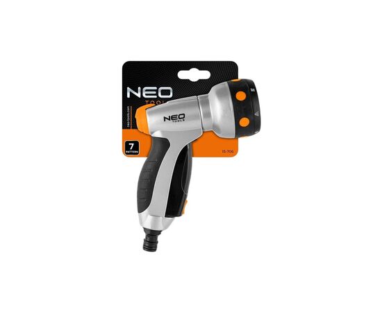 Пістолет для поливу Neo Tools CLICK, пістолетний, 7 функцій, 0.306кг (15-706)
