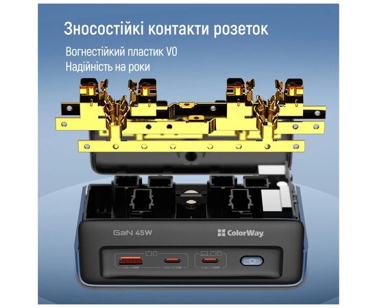 Мережевий фільтр живлення ColorWay CW-CHE25PDB, зображення 11