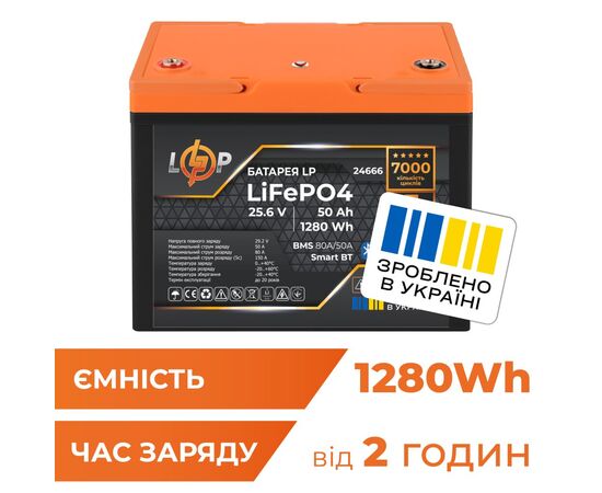 Батарея LiFePo4 LogicPower LiFePO4 25.6V - 50 Ah (24666)