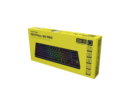 Клавиатура Hator Skyfall 80 PRO Aurum Vanila Silent RGB Wireless/Bluetooth/USB UA Black (HTK4181UA), изображение 6