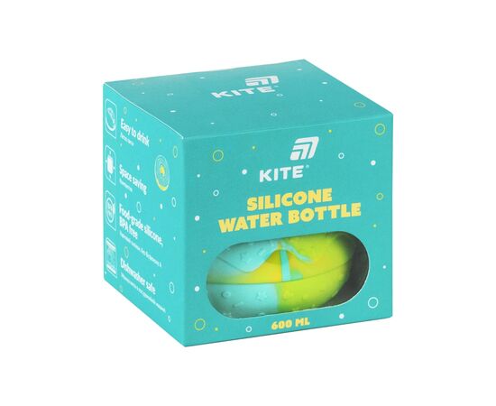 Поїльник-непроливайка Kite силіконова 600 мл, бірюзова (K26-1271-1), зображення 4