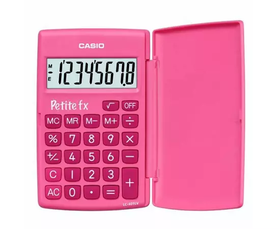Калькулятор Casio LC-401LV-PK-W-A-EP, розовый (CALC-CAS-LC-401LV-PK)