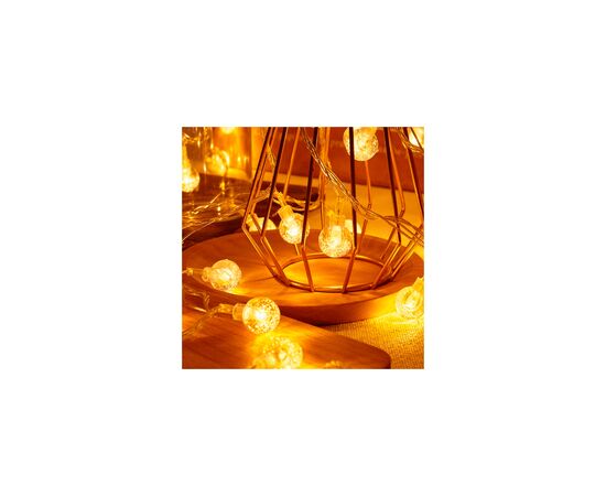 Гирлянда Voltronic Кульки прозорі, 40 шт, 6 м., прозора, 3*АА (GarlBall-6mTr)