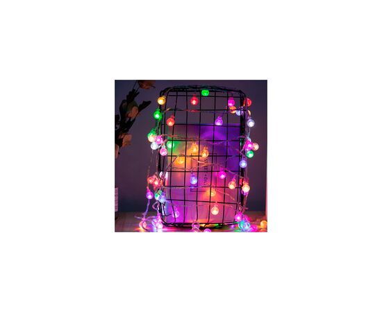 Гирлянда Voltronic Кульки різнокольорові, 40 шт, 6 м., прозора, 220V (GirlMixBall-80LED-10m220)