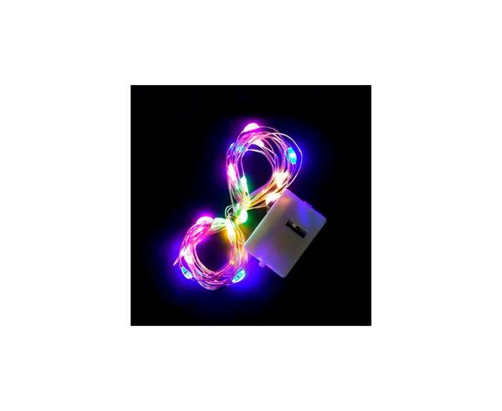 Гирлянда Voltronic Mix Color 20 LED, 1 режим, 3 м, прозора, 3*АА (Garl-20LED-3m-Mix)