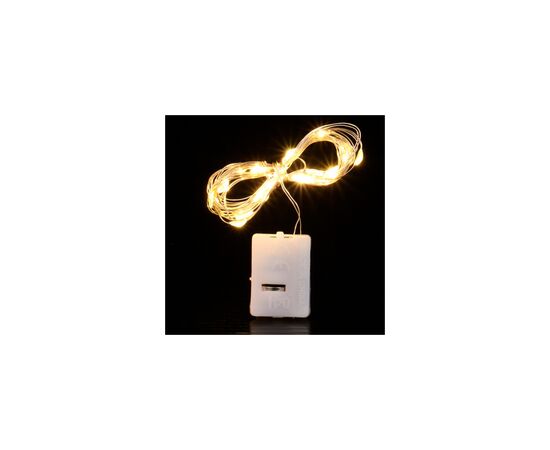Гирлянда Voltronic White Hot 20LED, 1 режим, 3 м., прозора, 3*АА (Garl-20LED-3m-Wh)