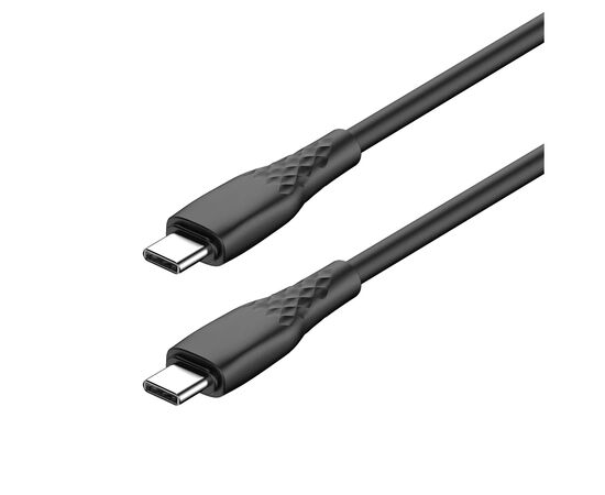 Дата кабель USB-C to USB-C 1.0m 3A 60W textured PVC black ColorWay (CW-CBPDCC094-BK), изображение 2
