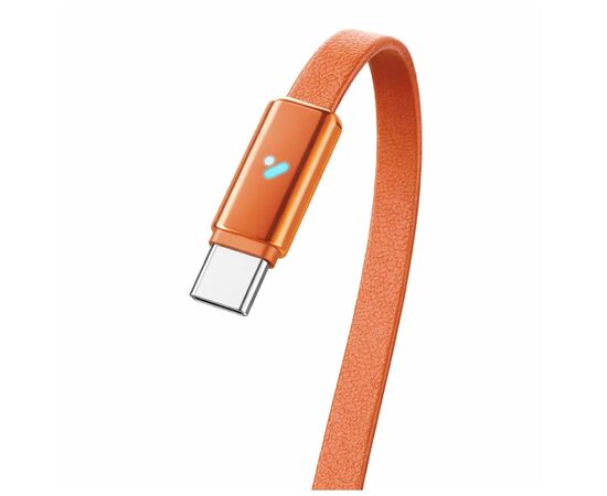 Дата кабель USB-C to USB-C 1.0m 5A 100W ultra-thin orange ColorWay (CW-CBPDCC100-OR), изображение 2
