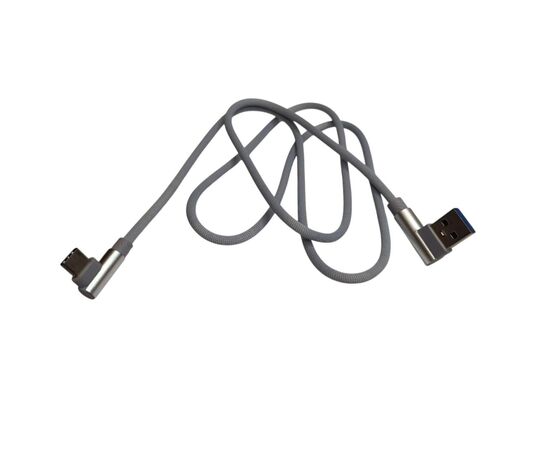 Дата кабель USB 2.0 AM to USB-C 1.0m 2.4A 90° corner gray XoKo (XK-CTC-001-GR), изображение 2
