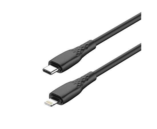 Дата кабель USB-C to Lightning 2.0m PD30W textured PVC black ColorWay (CW-CBPDCL095-BK), изображение 2