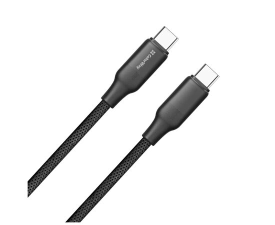 Дата кабель USB-C to USB-C 2.0m 3A 60W TPE embossed black ColorWay (CW-CBPDCC102-BK), изображение 2